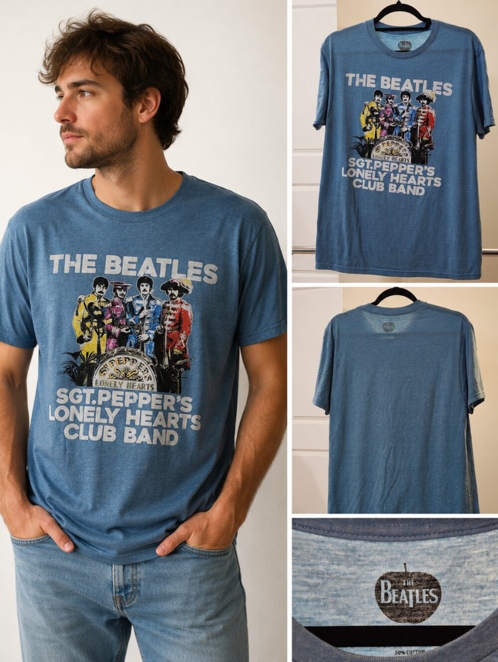 Cotton graphic t-shirt, The Beatles Sgt. Pepper's Lonely Hearts Club Band